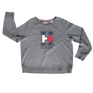 Tommy Hilfiger Crewneck Varsity Sweatshirt Unisex XL Classic Logo Casual Comfy